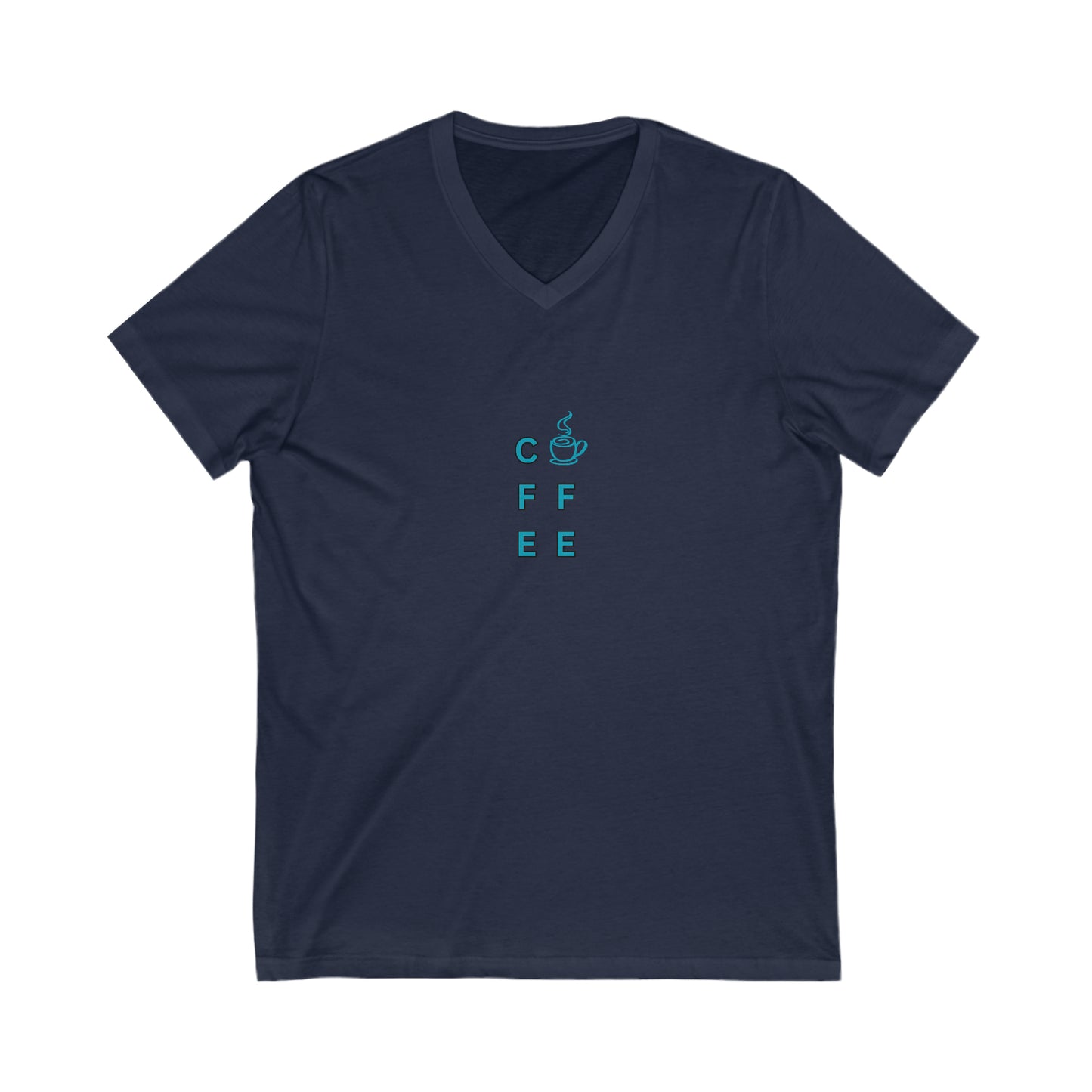 COFFEE V Neck Tee Blue