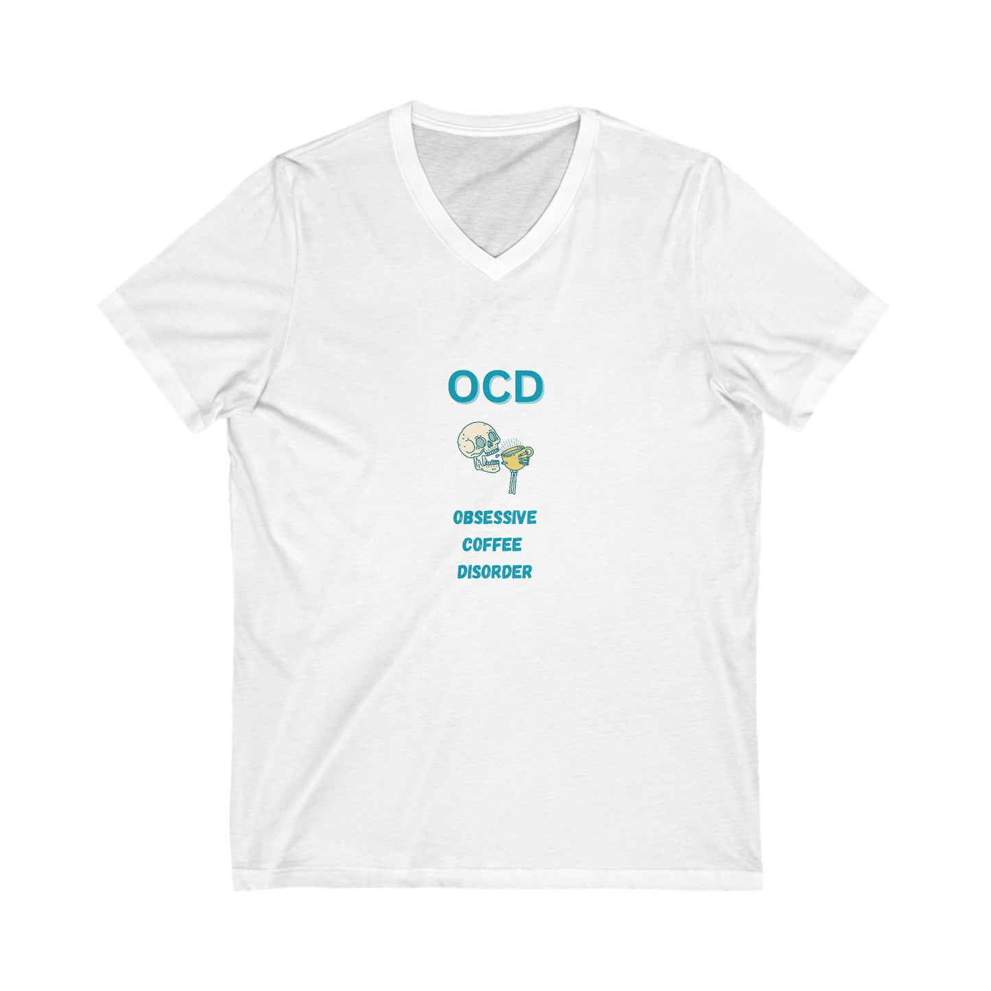 Obsessive Coffee Disorder V-neck White