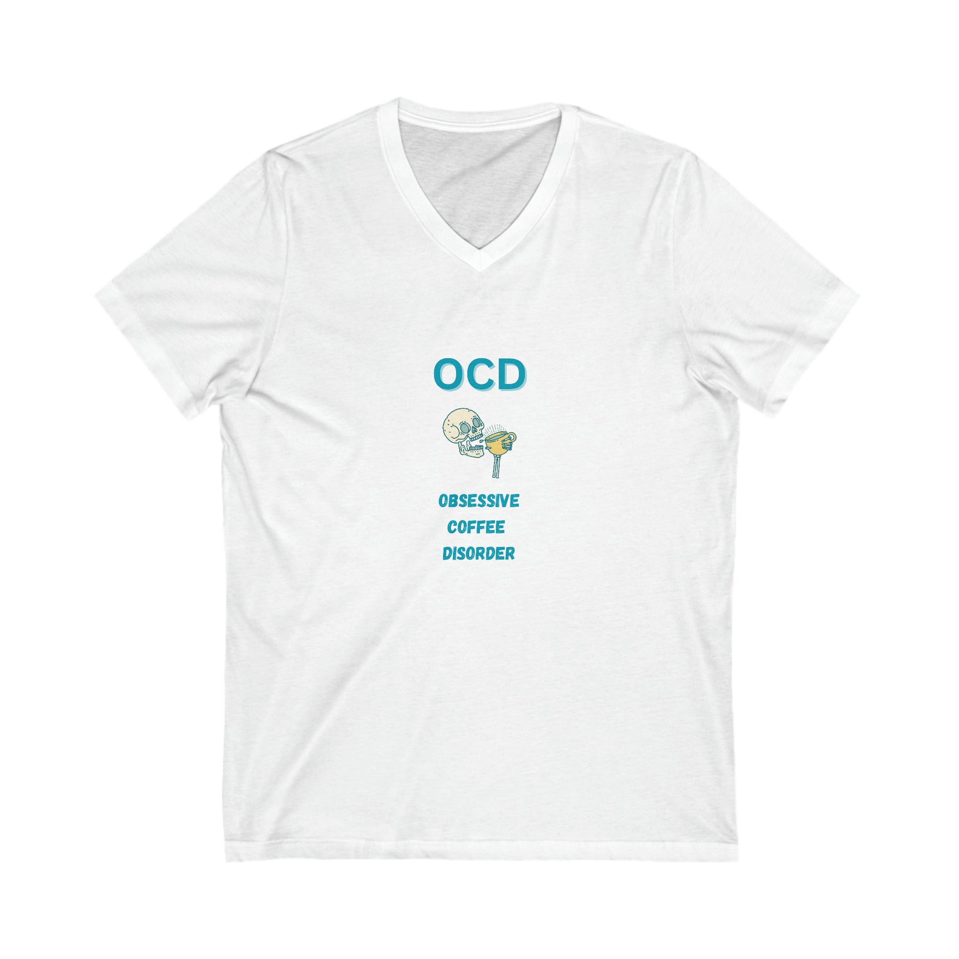 Obsessive Coffee Disorder V-neck White