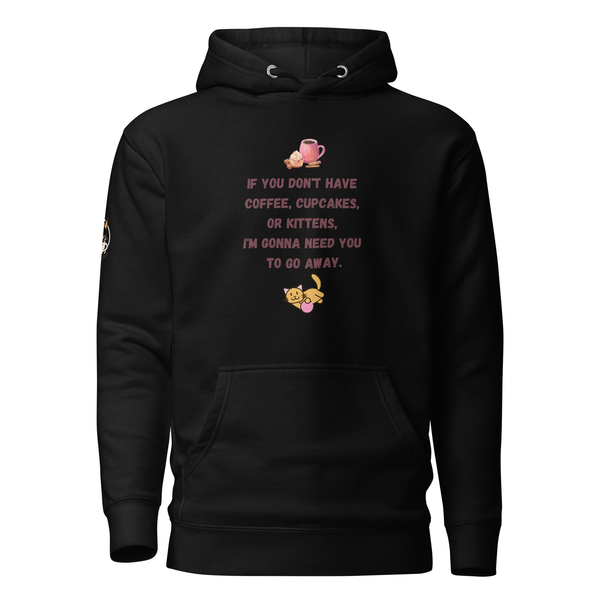 Coffee and Cupcakes Hoodie Black