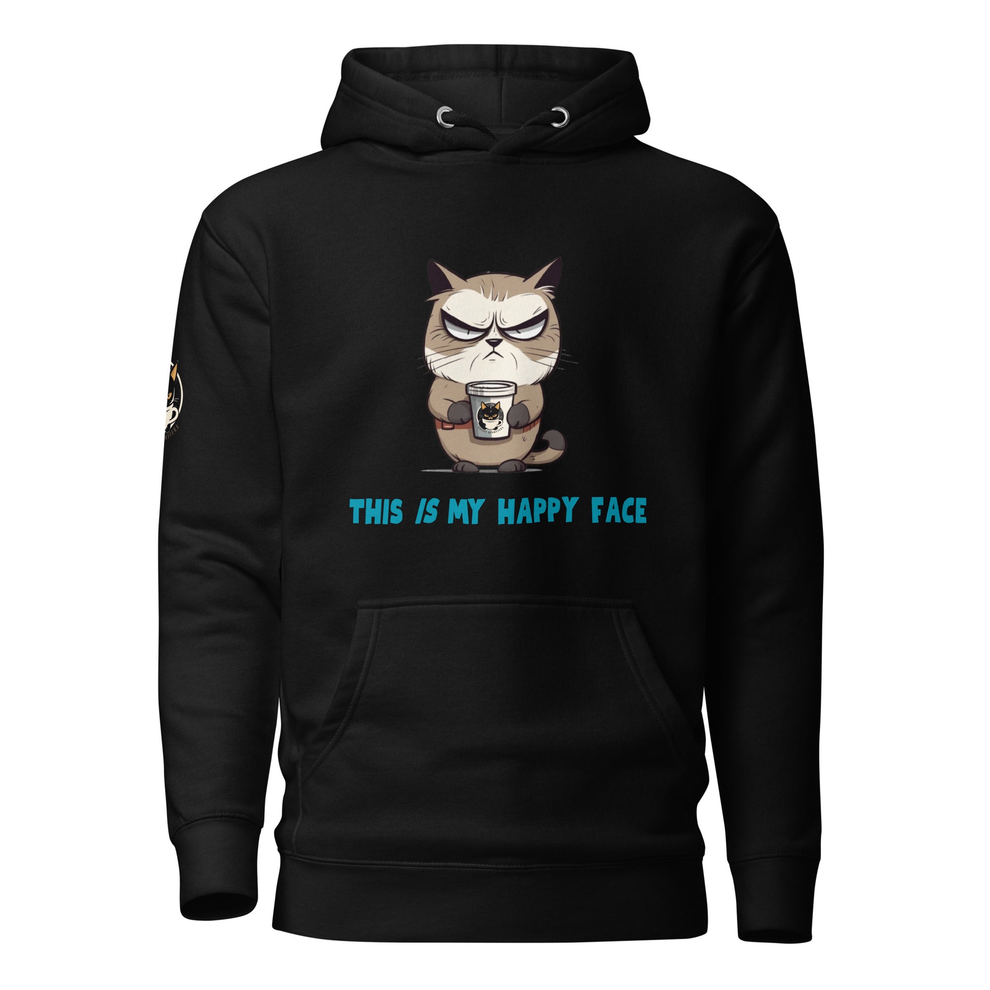 This IS My Happy Face Hoodie Black