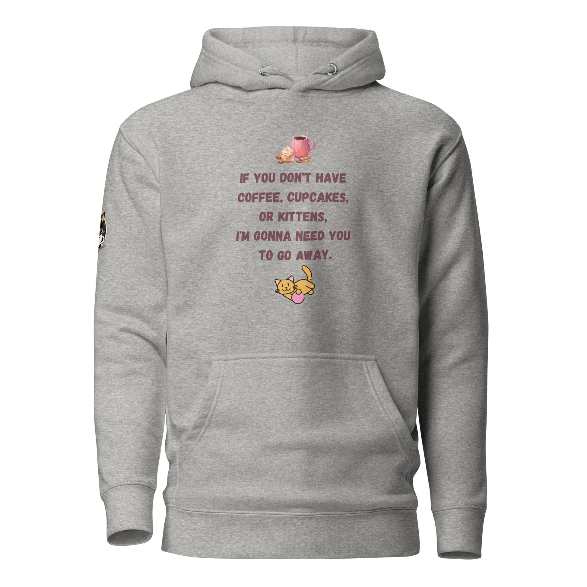 Coffee and Cupcakes Hoodie Light Grey