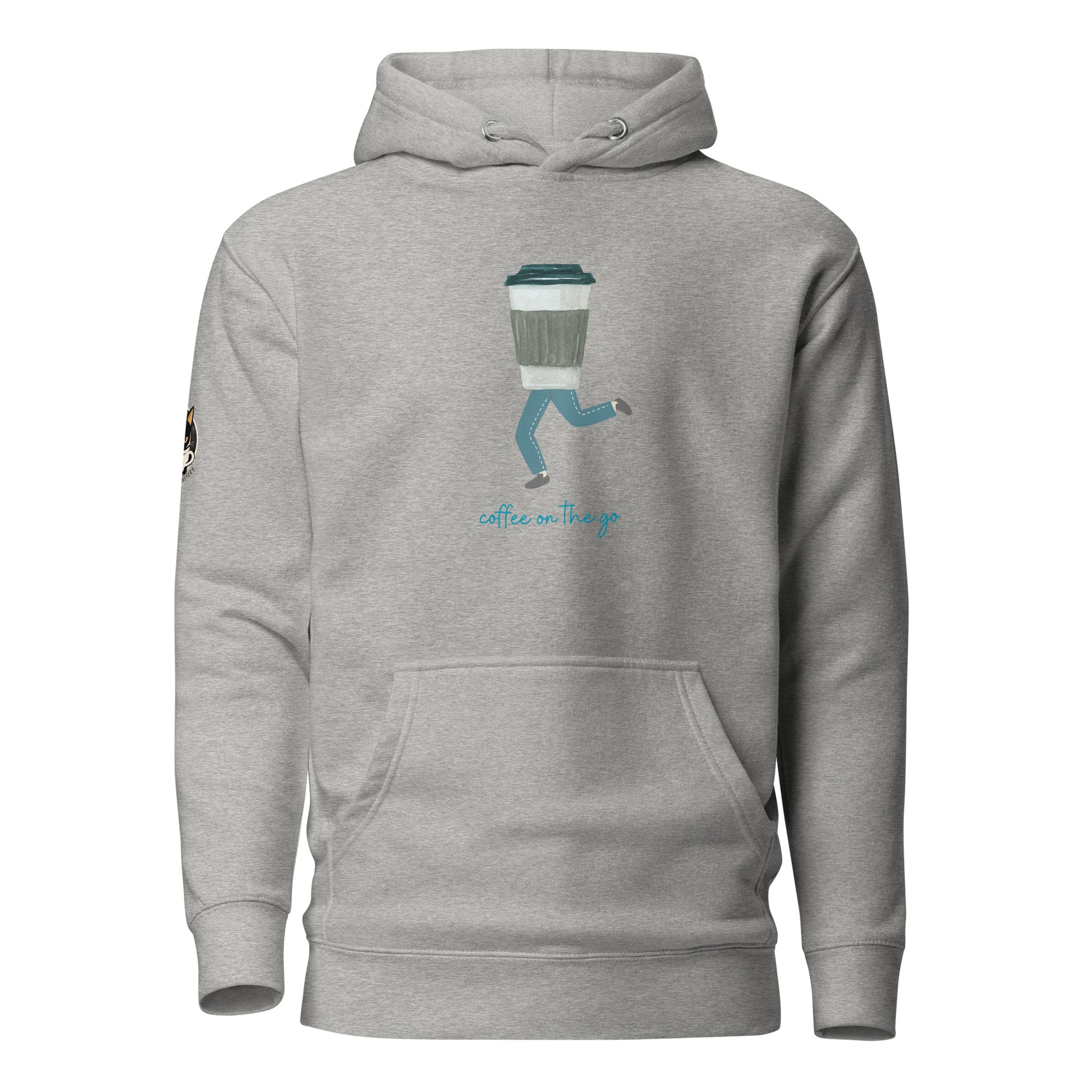 Coffee On the Go Hoodie Light Grey