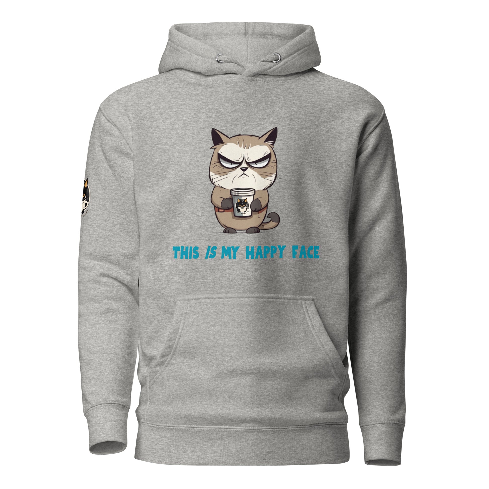 This IS My Happy Face Hoodie Light Grey