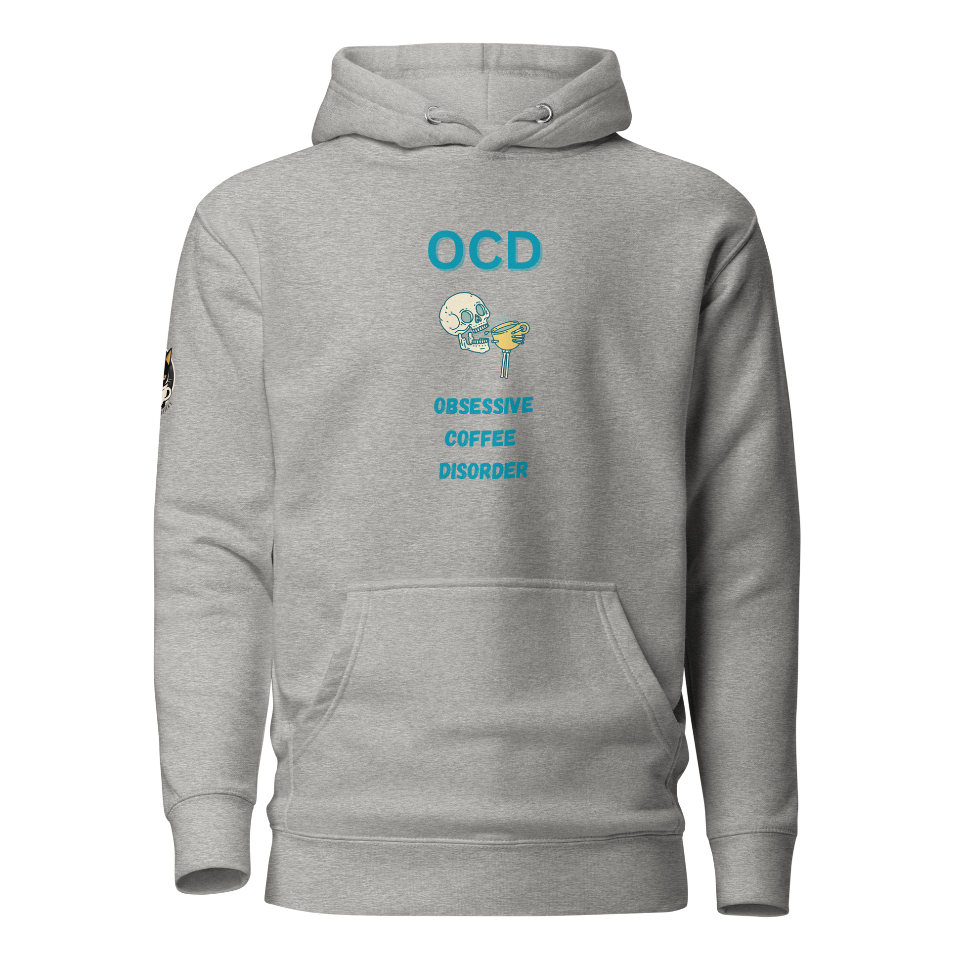 Obsessive Coffee Disorder Hoodie Light Grey
