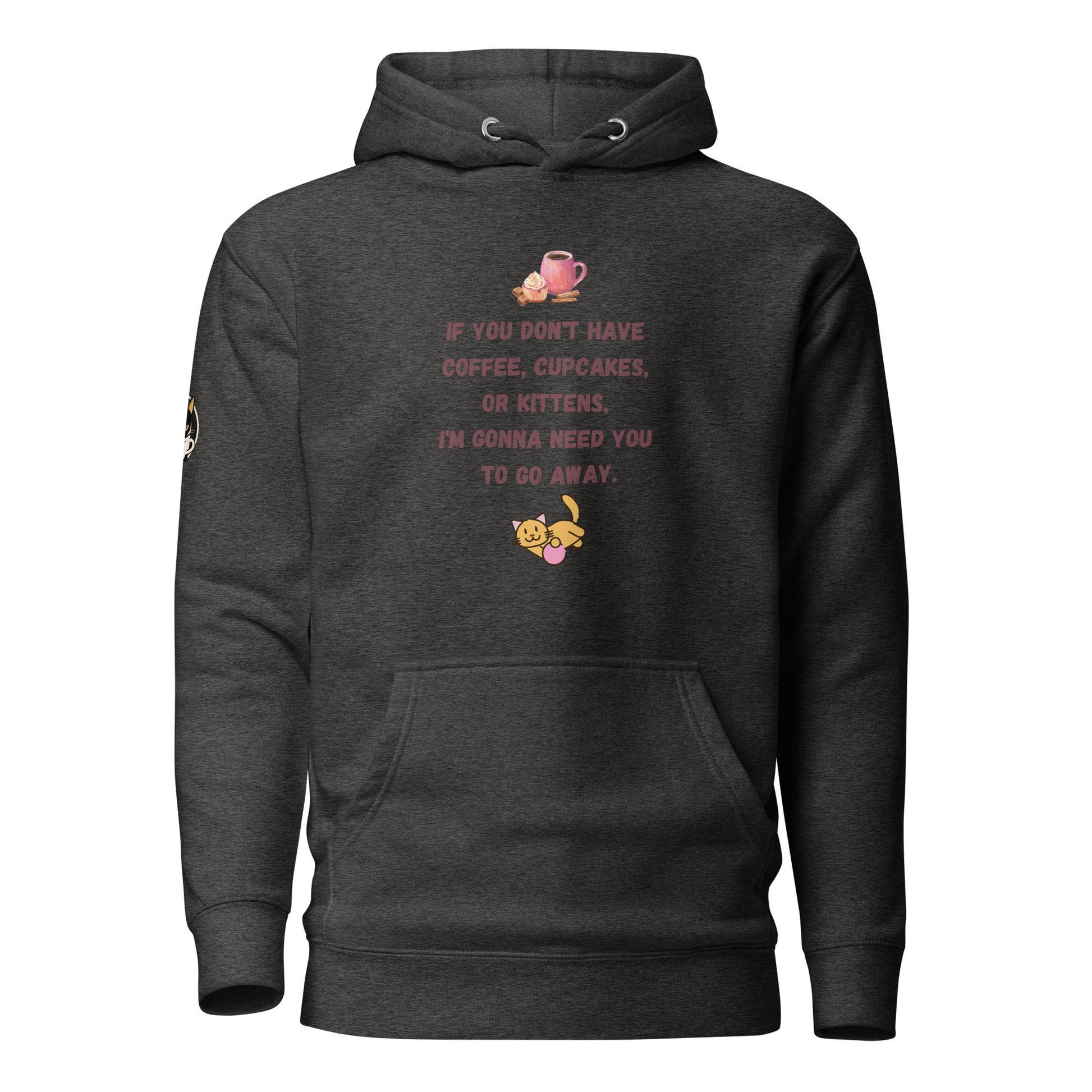 Coffee and Cupcakes Hoodie Dark Grey