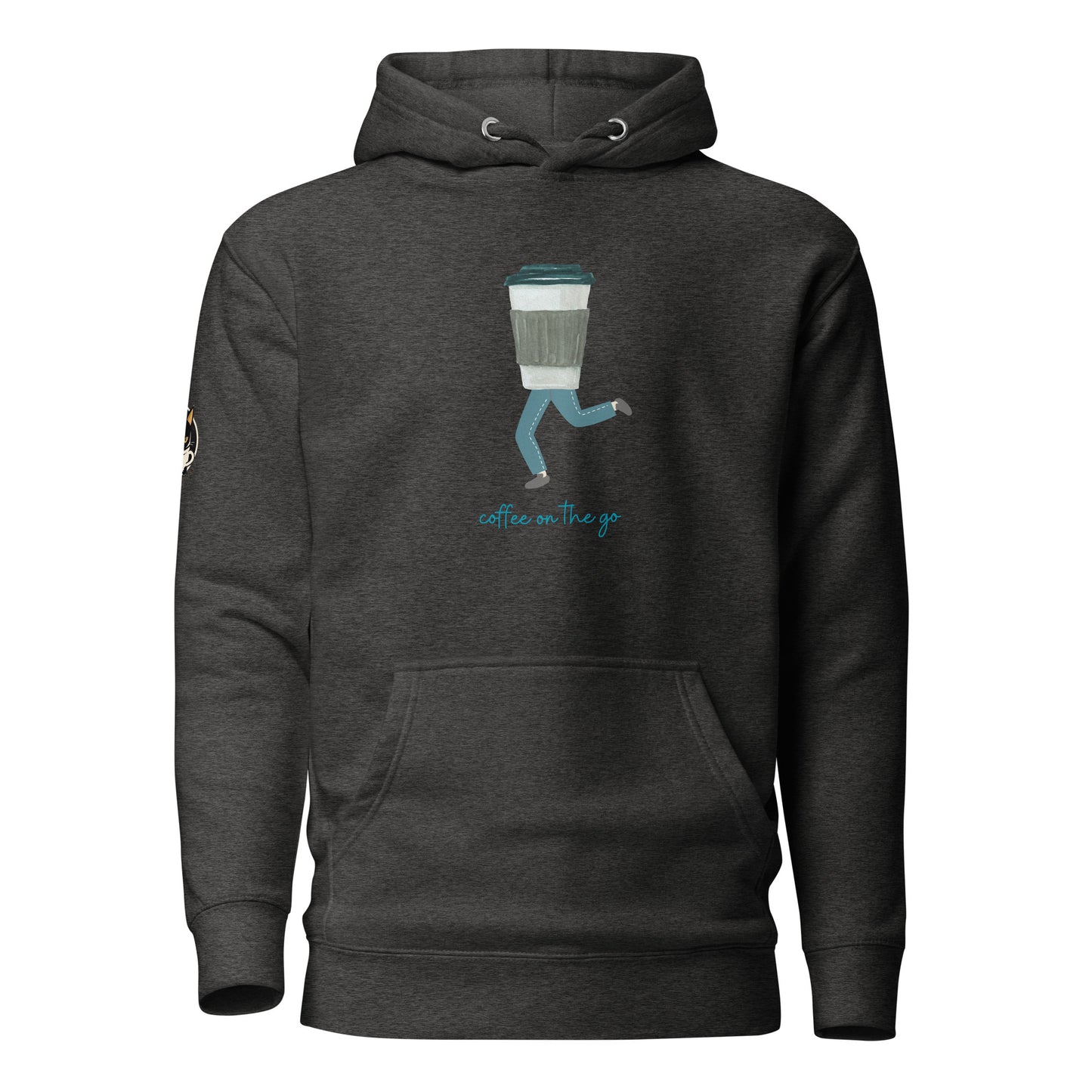 Coffee On the Go Hoodie Dark Grey