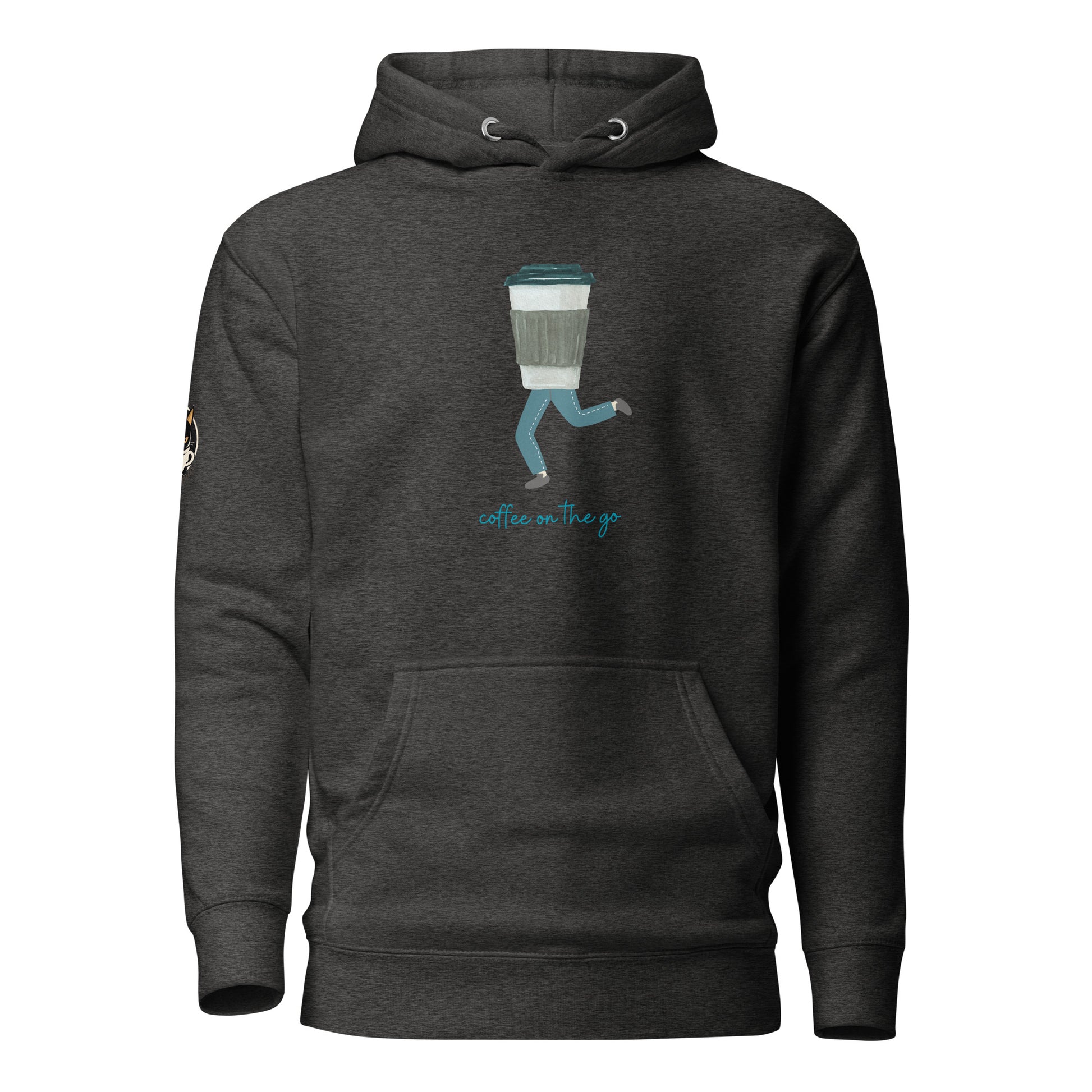 Coffee On the Go Hoodie Dark Grey