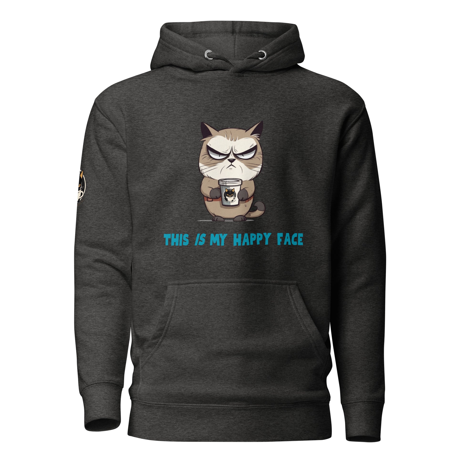 This IS My Happy Face Hoodie Dark Grey