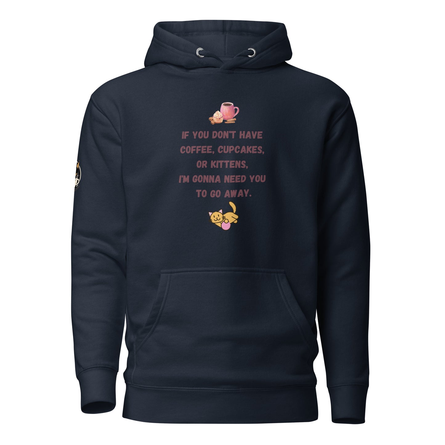 Coffee and Cupcakes Hoodie Blue