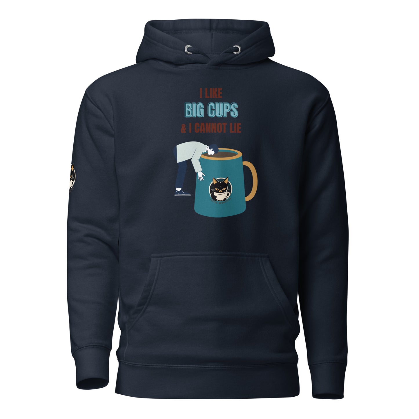 I Like Big Cups Hoodie Blue