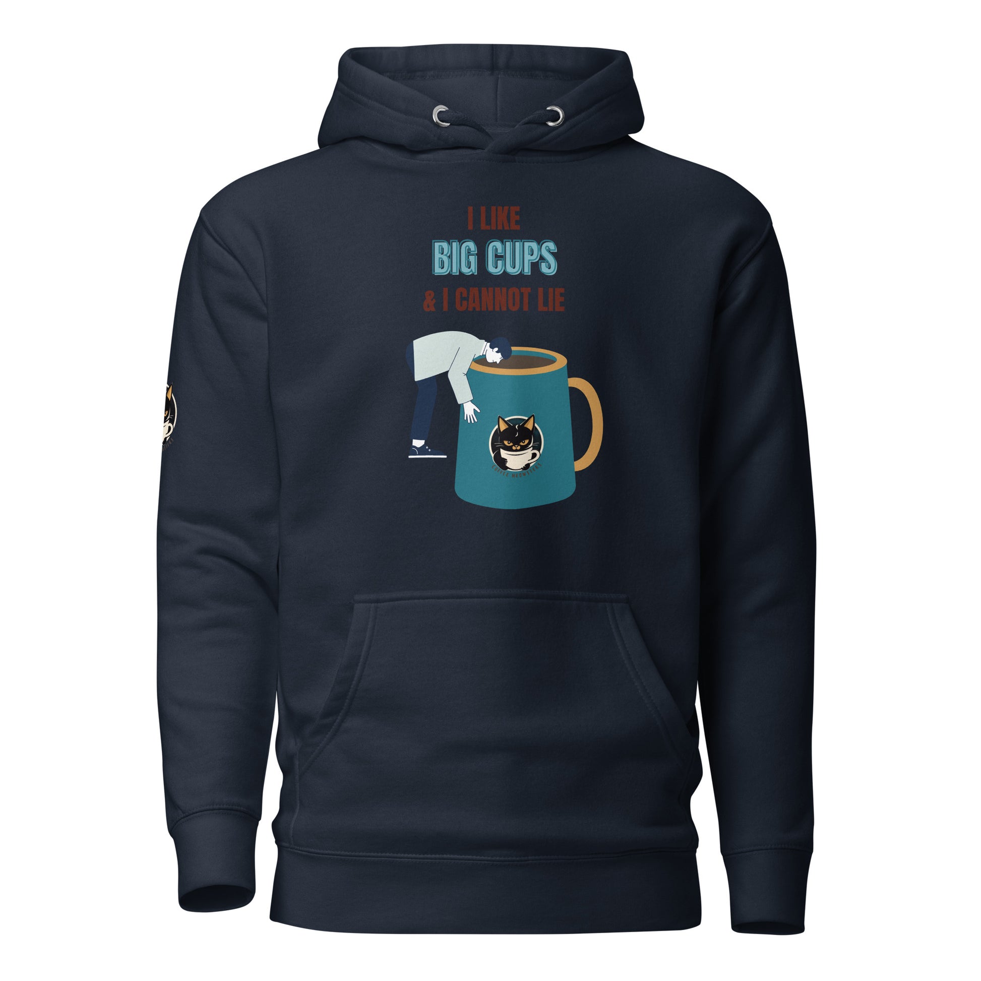 I Like Big Cups Hoodie Blue