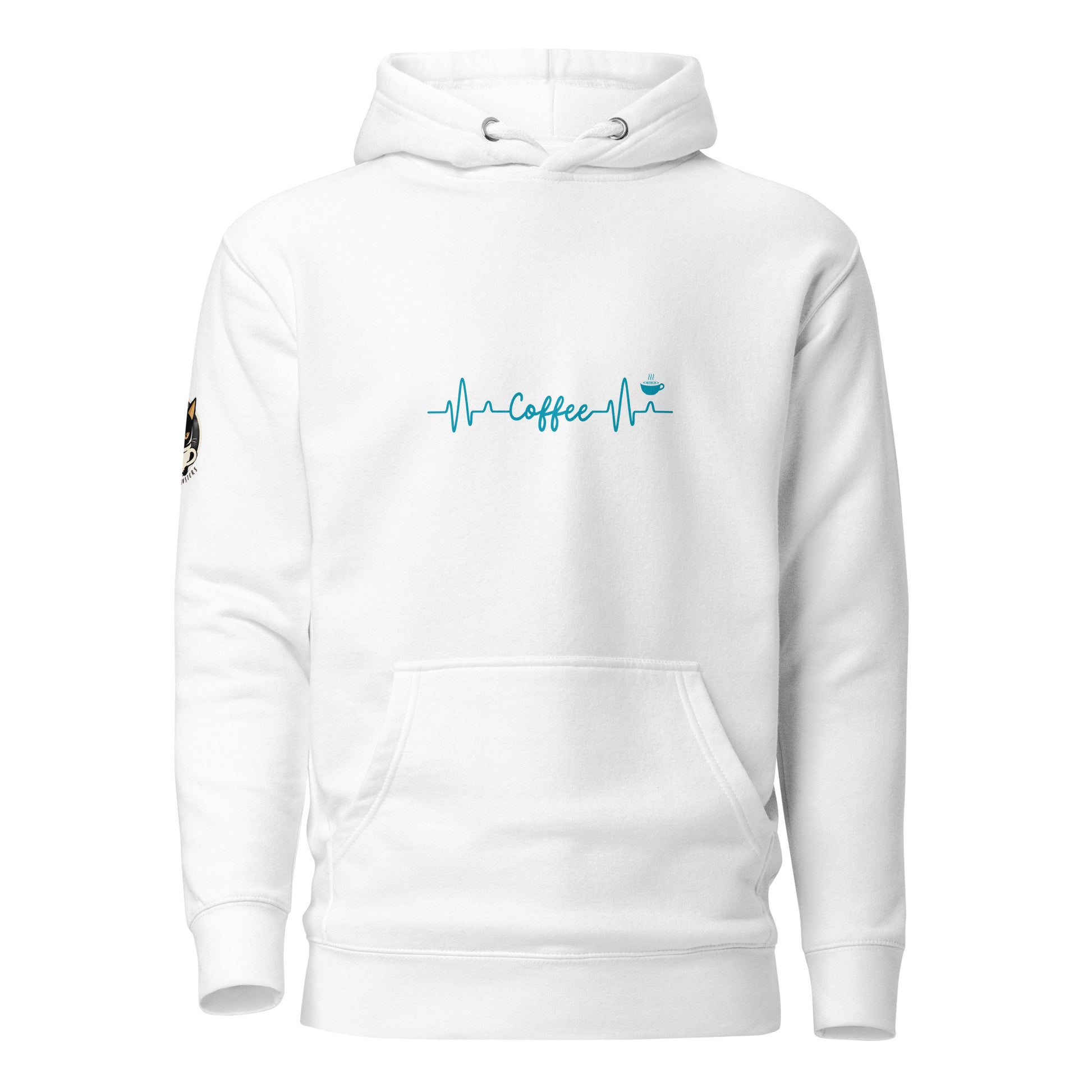 Coffee Heartbeat Hoodie White
