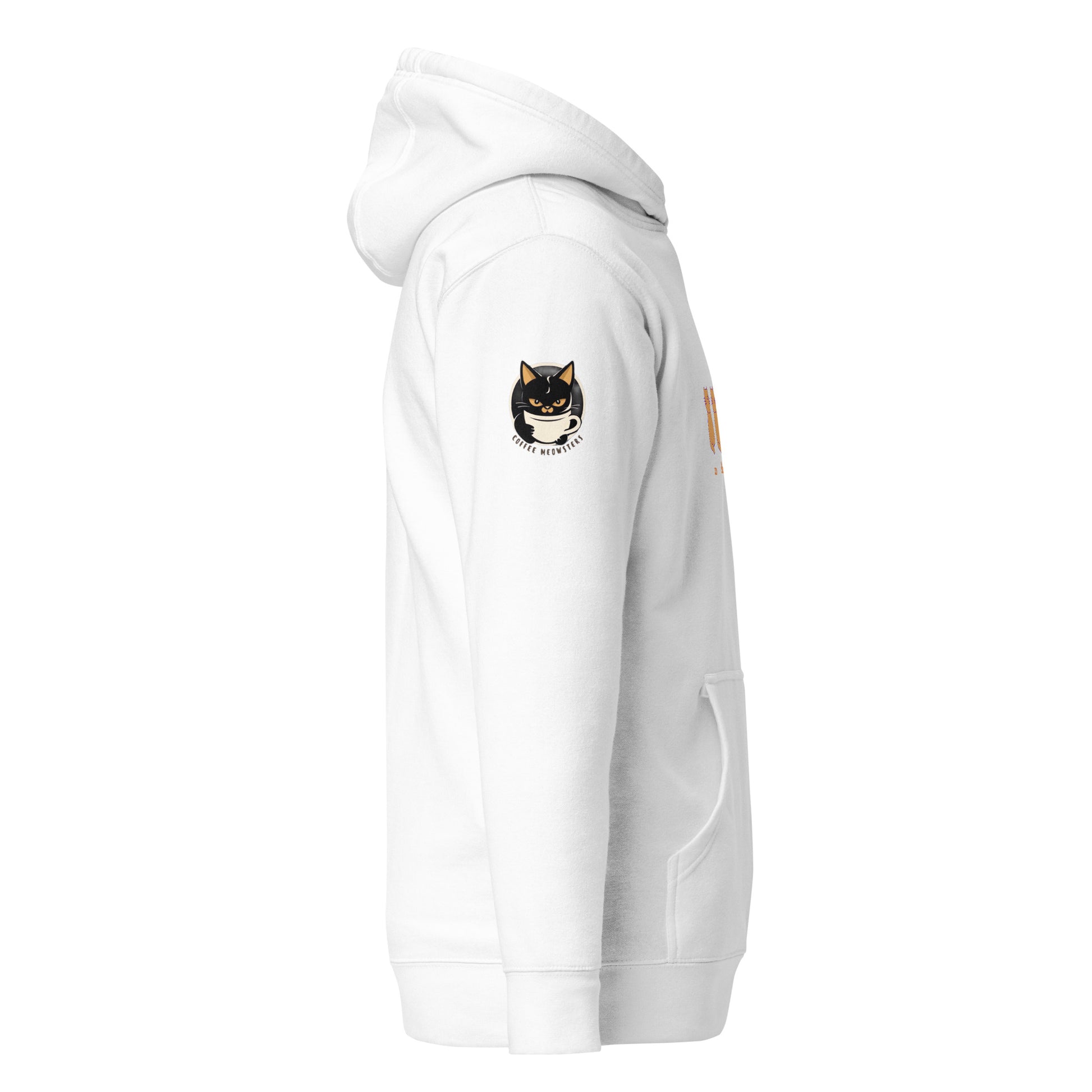 Un, deux, trois, cat hoodie logo sleeve