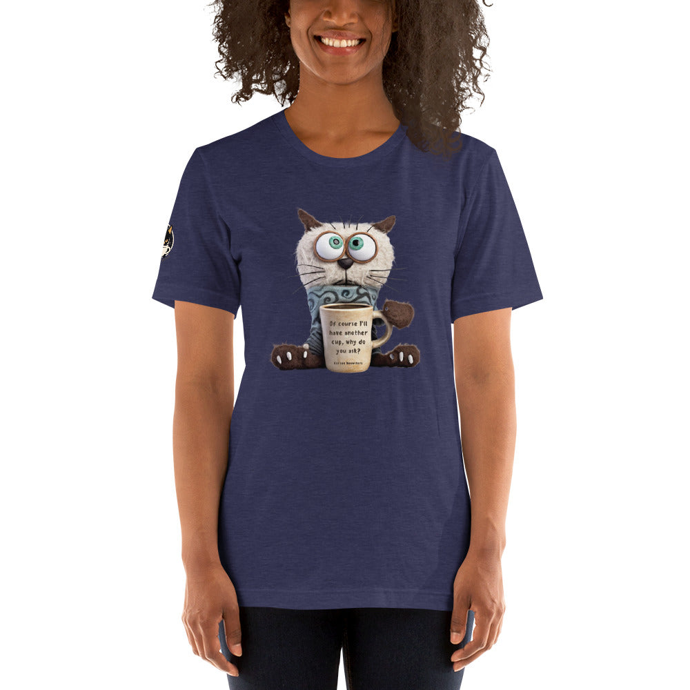 Too Much Coffee Meme Tee Blue