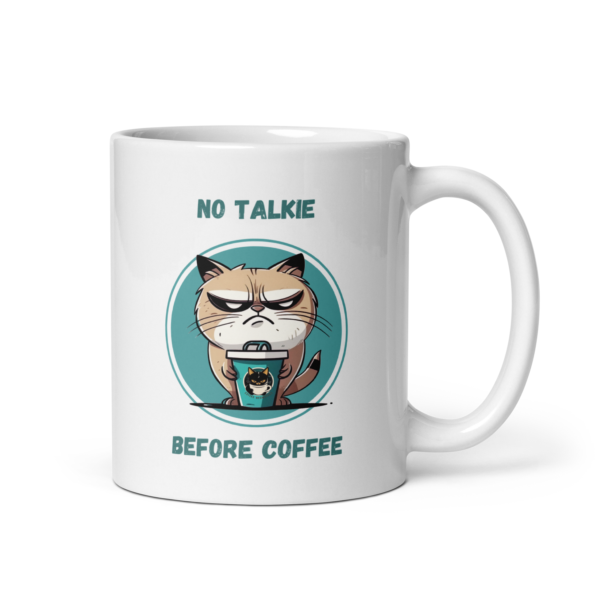 No Talkie Before Coffee Mug