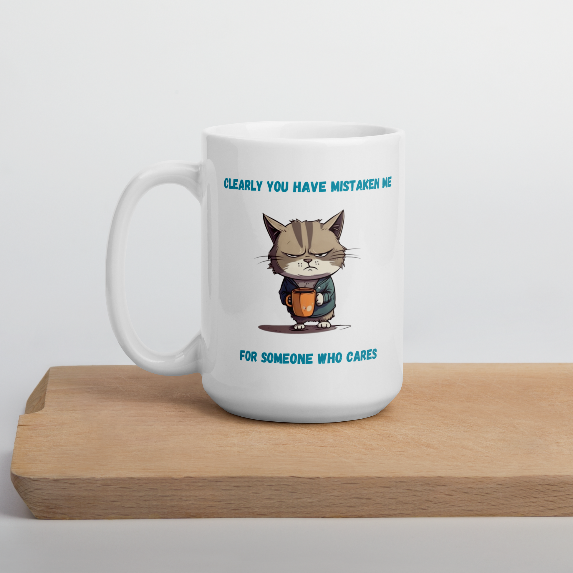 Sarcastic cat coffee mug