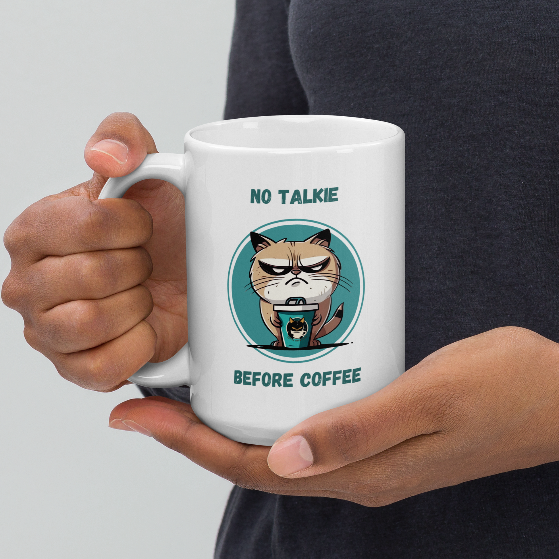 No Talkie Before Coffee 15 oz mug