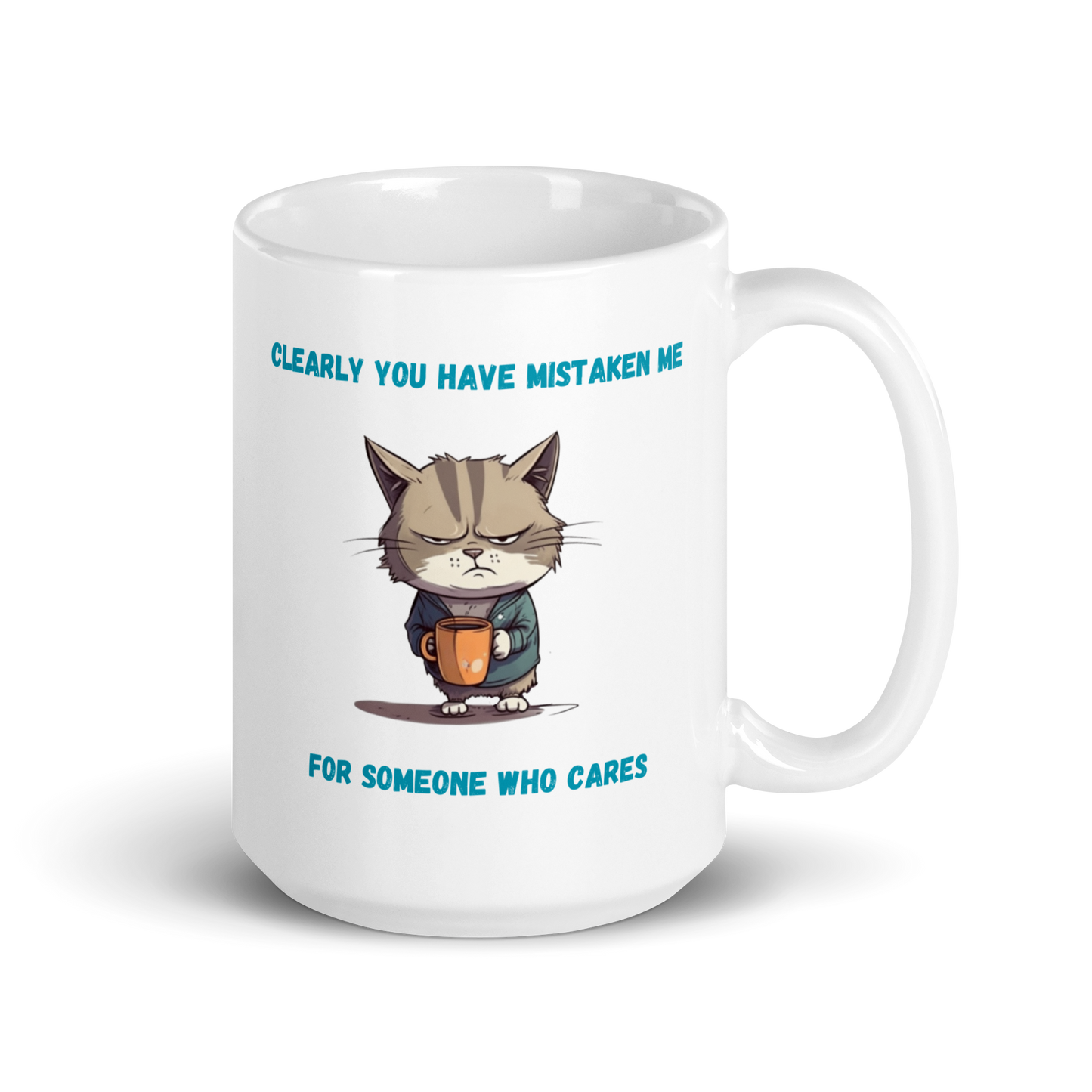 sarcastic cat ceramic mug