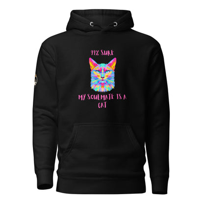 cat lover hoodie black