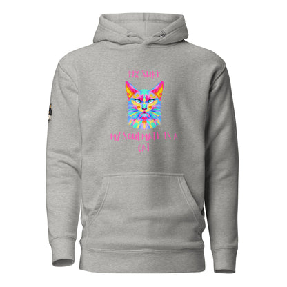 cat lover hoodie athletic grey