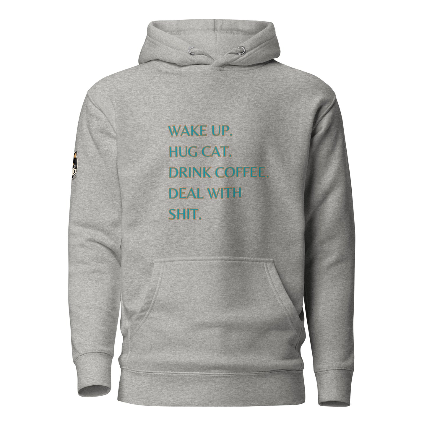 Deal with shit hoodie light grey