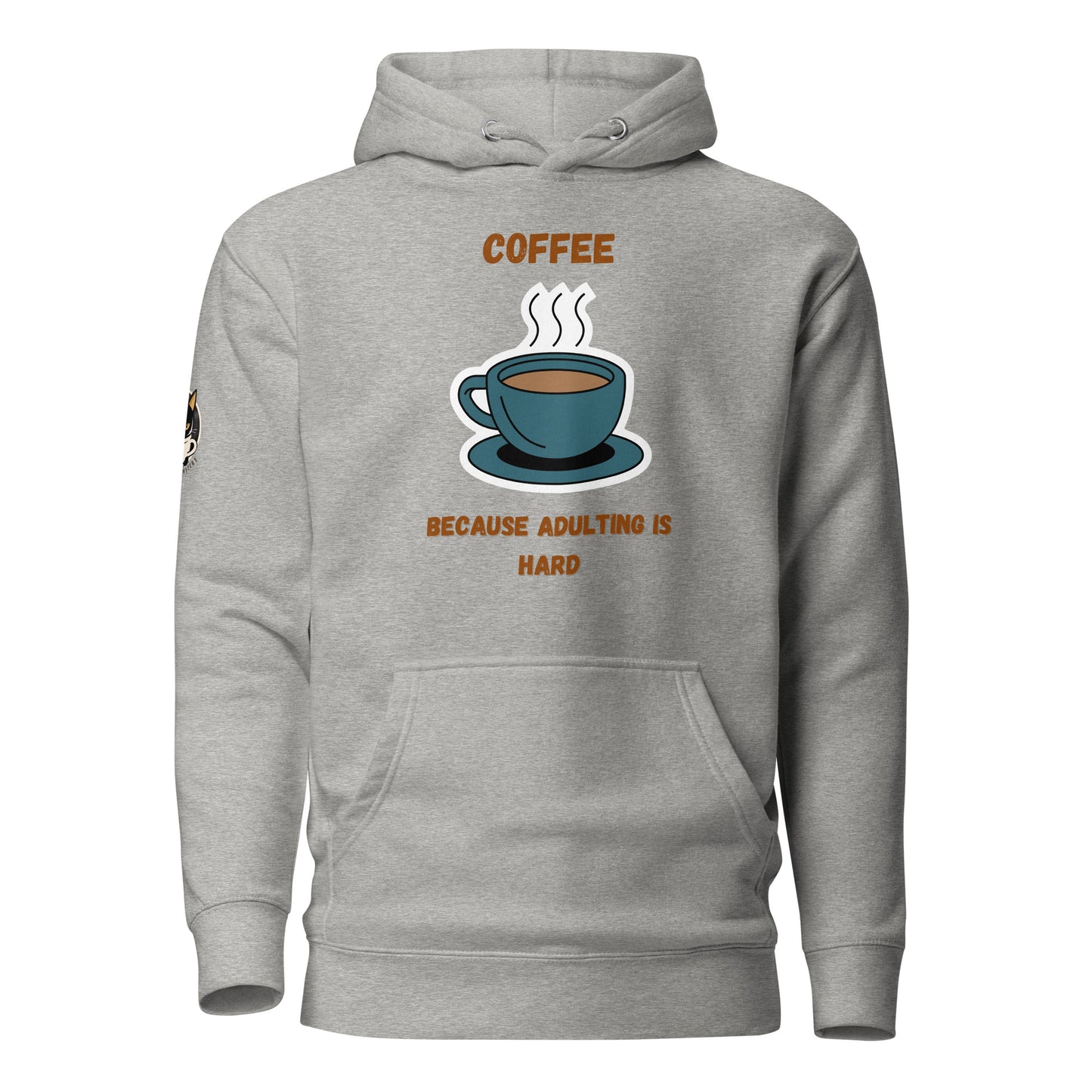 Adulting Is Hard Hoodie Light Grey