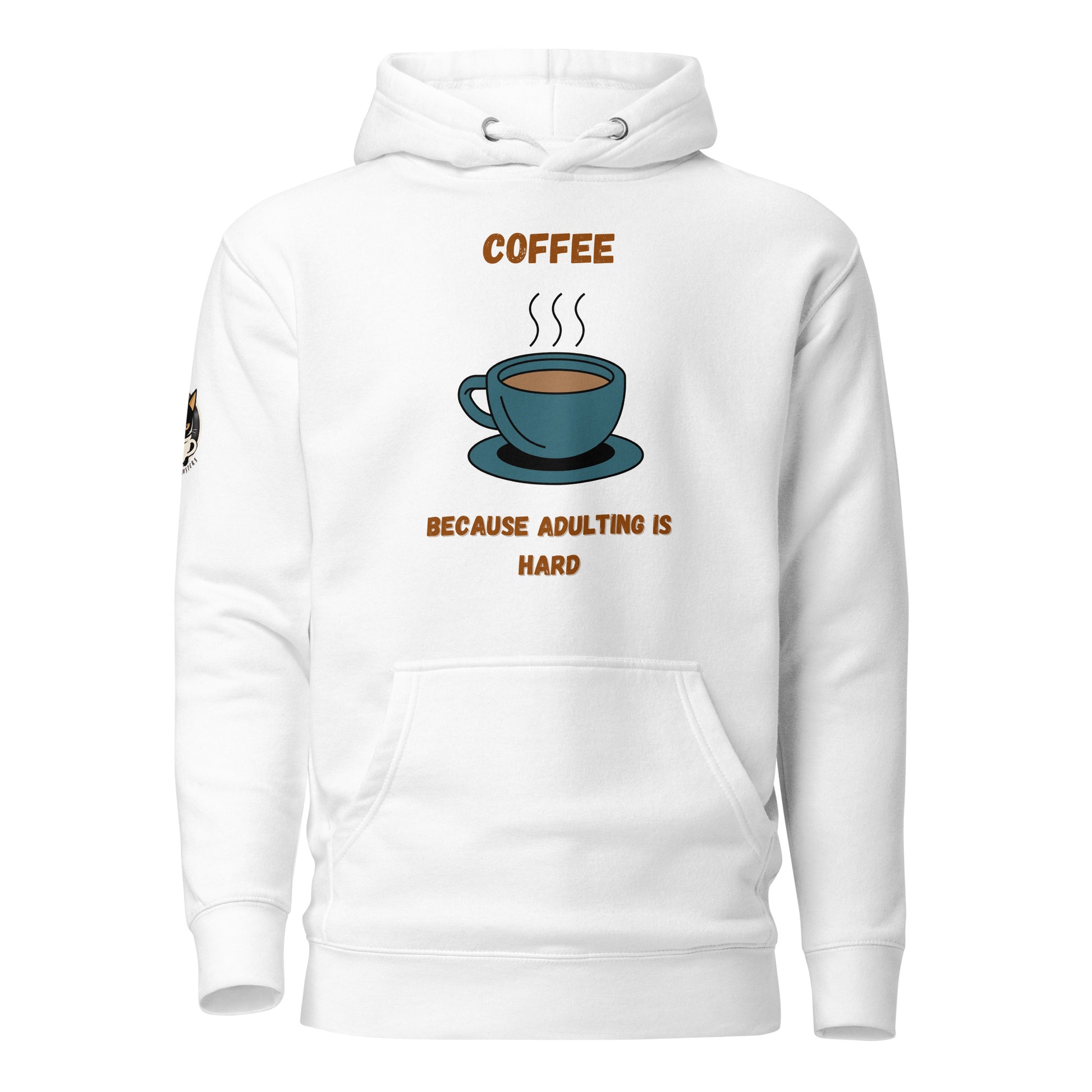 Adulting Is Hard Hoodie White