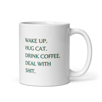 Deal with shit coffee mug