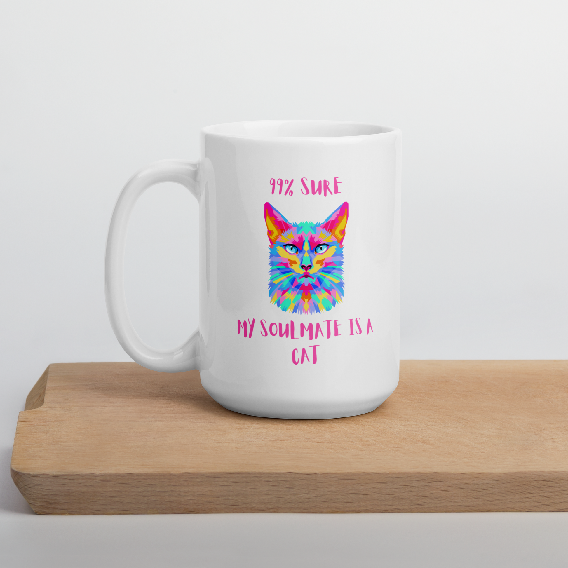 large ceramic cat mug