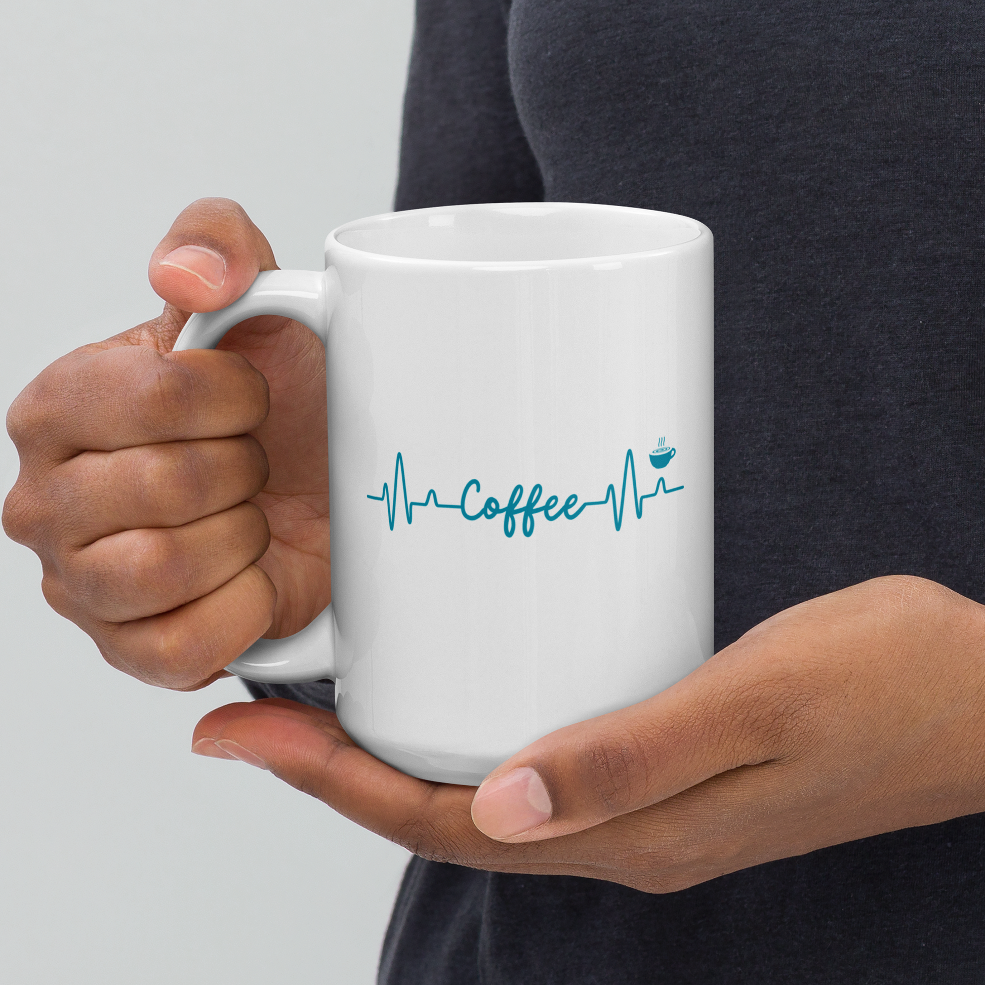 Coffee Heartbeat 15 oz mug