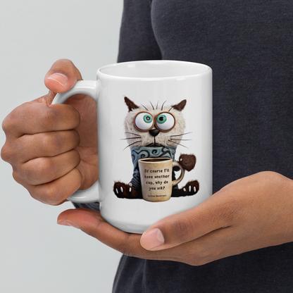 Too Much Coffee Meme 15oz Mug